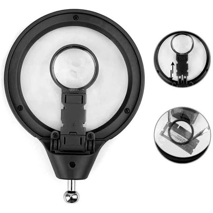LED Magnifying Glass For Soldering Loupe With Auxiliary Clip  Iron Stand Holder Station For Efficie 5