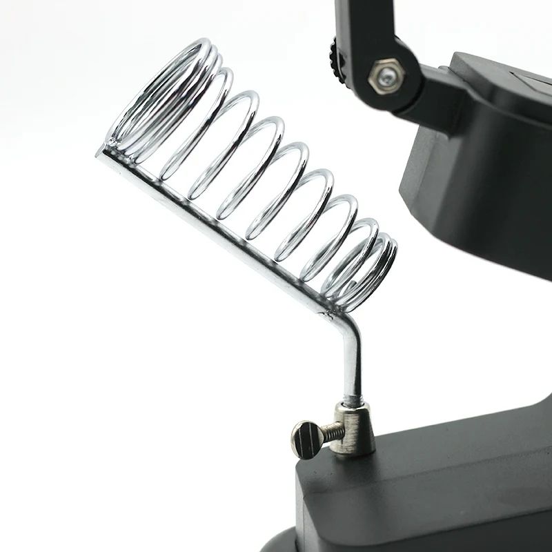 LED Magnifying Glass For Soldering Loupe With Auxiliary Clip  Iron Stand Holder Station For Efficie 2