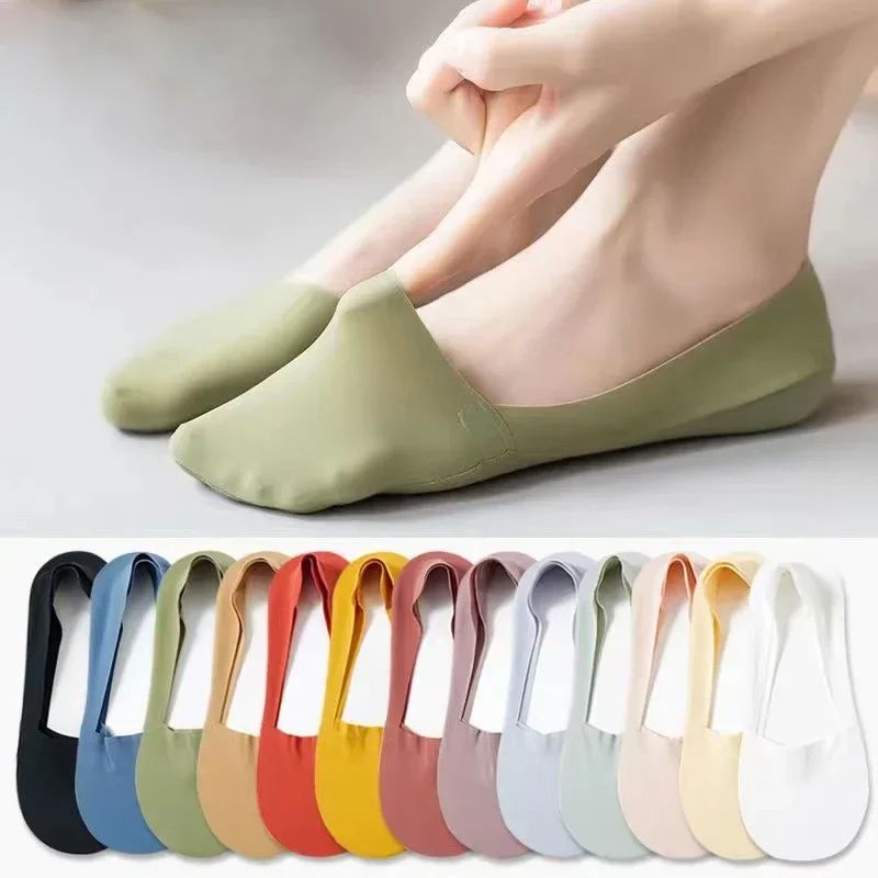 Summer Thin Cotton Women Socks, Breathable, Non-Slip, Invisible Low-cut Design For Summer Comfort