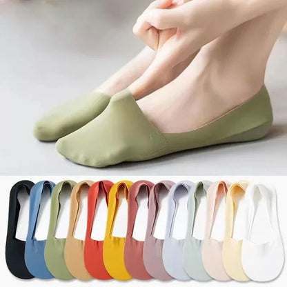 Summer Thin Cotton Women Socks, Breathable, Non-Slip, Invisible Low-cut Design For Summer Comfort