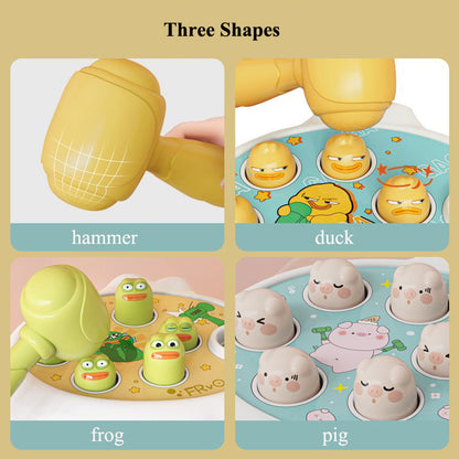 Montessori Baby Learning Toy Duck Frog Pig Educational Puzzle Toy With Hammer For Toddlers 1224 Mon 3