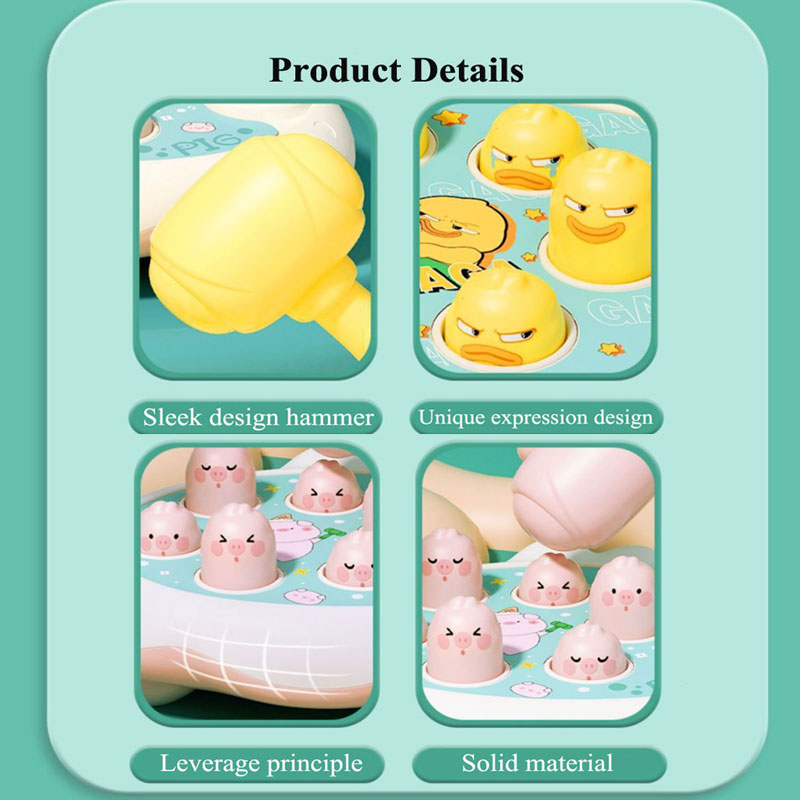 Montessori Baby Learning Toy Duck Frog Pig Educational Puzzle Toy With Hammer For Toddlers 1224 Mon 5