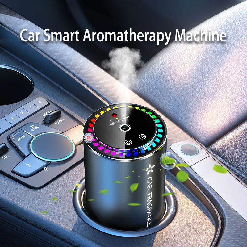 Car Mounted Perfume Aromatherapy Diffuser with Automatic Spray Odor Removal, Aluminum Alloy LED Star Ceiling Light