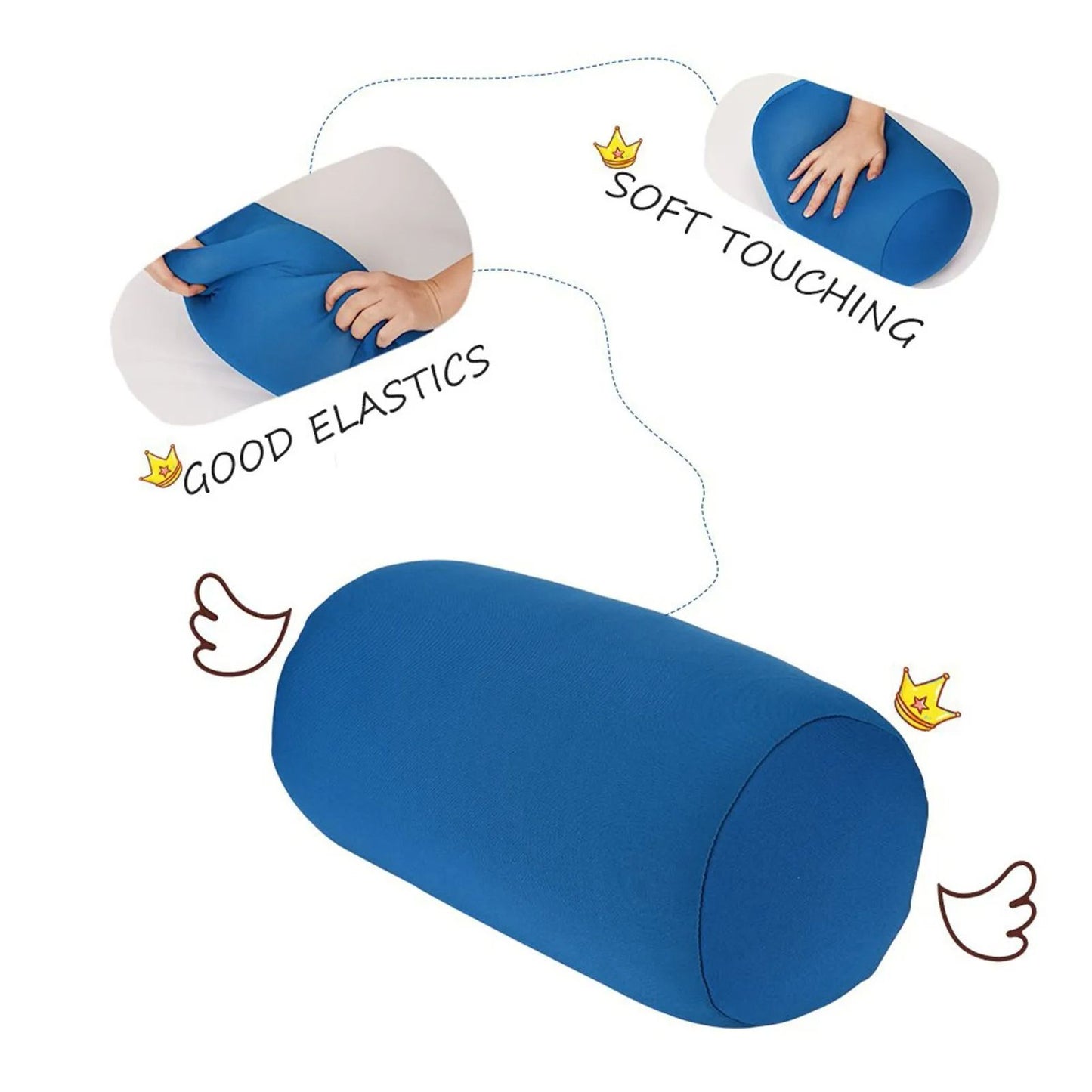Long Round Neck Pillow Solid Color Washable Microbead Travel Cushion Cylindrical Bedroom Seat Headr 3