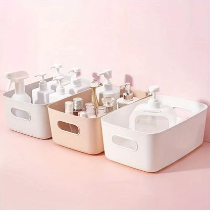 MultiFunction Desktop Storage Basket Plastic Cosmetic Storage Box For Home Office Kitchen  Bedroom  1