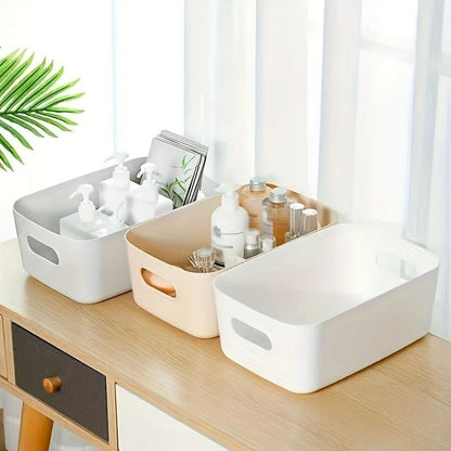 MultiFunction Desktop Storage Basket Plastic Cosmetic Storage Box For Home Office Kitchen  Bedroom  4