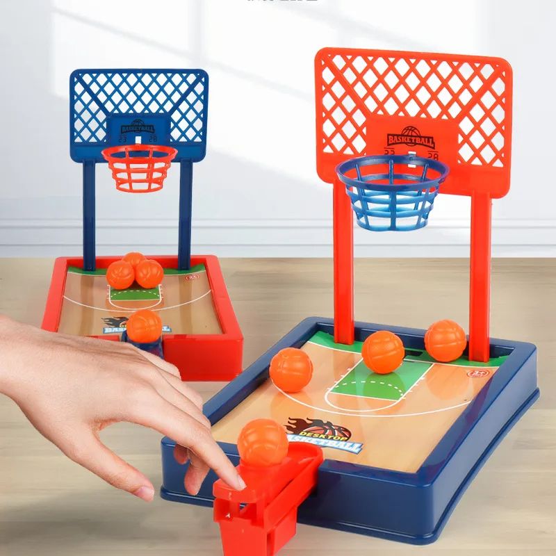 Mini Desktop Basketball Hoop Game, Finger Shooting Machine for 2 Players, Interactive Tabletop Sport Toy for Kids