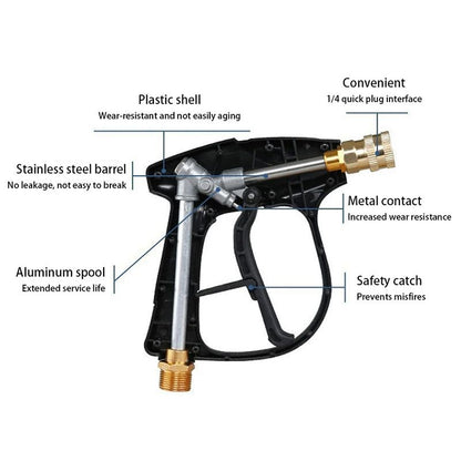 High Pressure Car Wash Water Gun Aluminum Core With Quick Connector  Nozzles 4