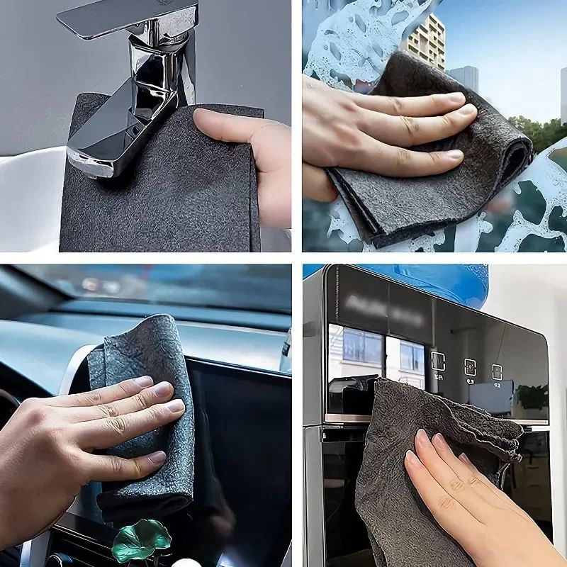 Thickened Magic Cleaning Cloth No Trace Reusable Microfiber Glass  Car Window Wipe Towel 4