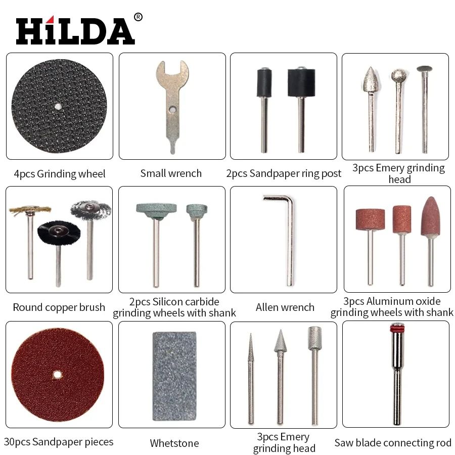 Rotary Tool Accessories Kit Easy Cutting Grinding Sanding Carving And Polishing Set Hilda And Dreme 5