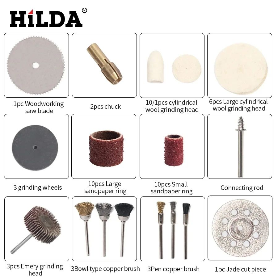 Rotary Tool Accessories Kit Easy Cutting Grinding Sanding Carving And Polishing Set Hilda And Dreme 6