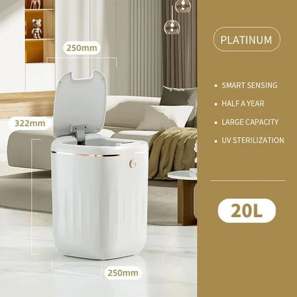 Smart Bathroom Trash Can Automatic Sensor Garbage Bin With Large Capacity For Kitchen  Bathroom 6