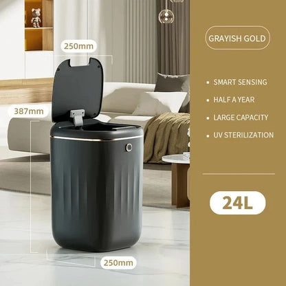 Smart Bathroom Trash Can Automatic Sensor Garbage Bin With Large Capacity For Kitchen  Bathroom 7