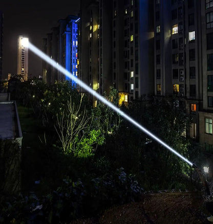 Most Powerful LED Flashlight Super Bright USB Rechargeable Torch Long Shot Zoomable Light For Hunti 3