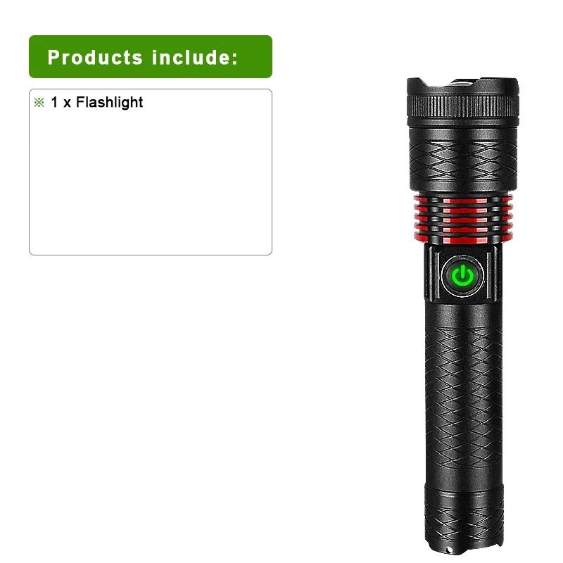 Most Powerful LED Flashlight, Super Bright USB Rechargeable Torch, Long Shot Zoomable Light for Hunting, Emergency