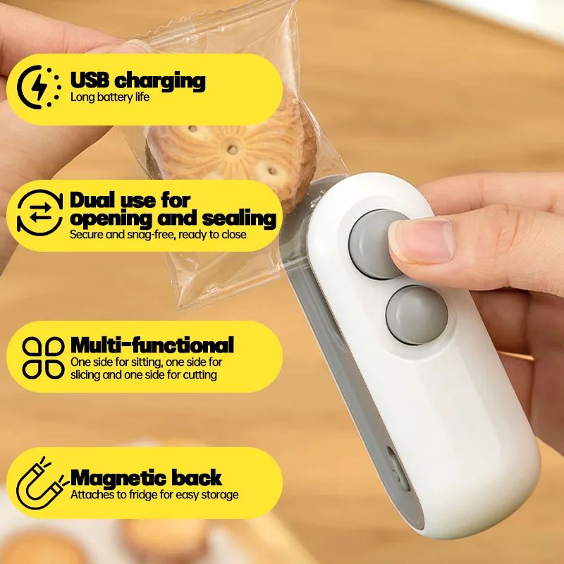 Rechargeable Heat Sealer For Food Snacks Mini Heat Bag Sealing Machine 3