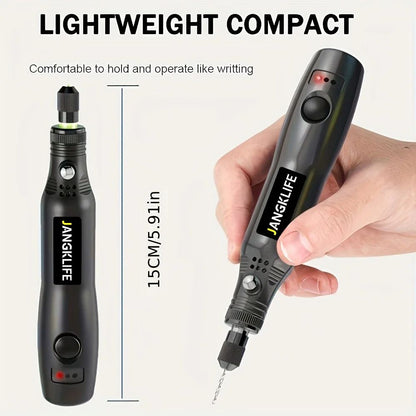 Mini Wireless USB Rotary Tool Kit Cordless Engraving Pen For DIY Wood Metal Glass  Jewelry Projects 1