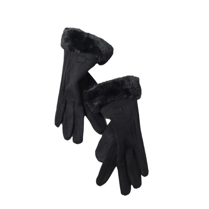 Fashion Warm Suede Outdoor Guantes Lady Touchscreen Driving Gloves For Sports And Cycling 5