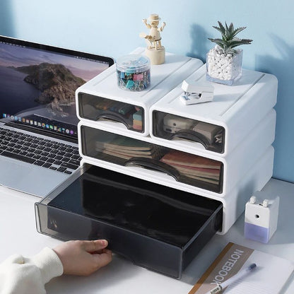 Drawer Style Desktop Storage Box For Cosmetics Stationery  Paper MultiLayer Classification Desktop  2