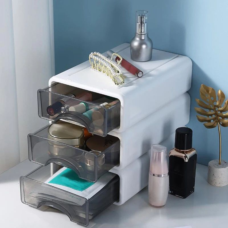 Drawer Style Desktop Storage Box For Cosmetics Stationery  Paper MultiLayer Classification Desktop  3