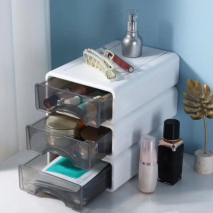 Drawer Style Desktop Storage Box For Cosmetics Stationery  Paper MultiLayer Classification Desktop  3
