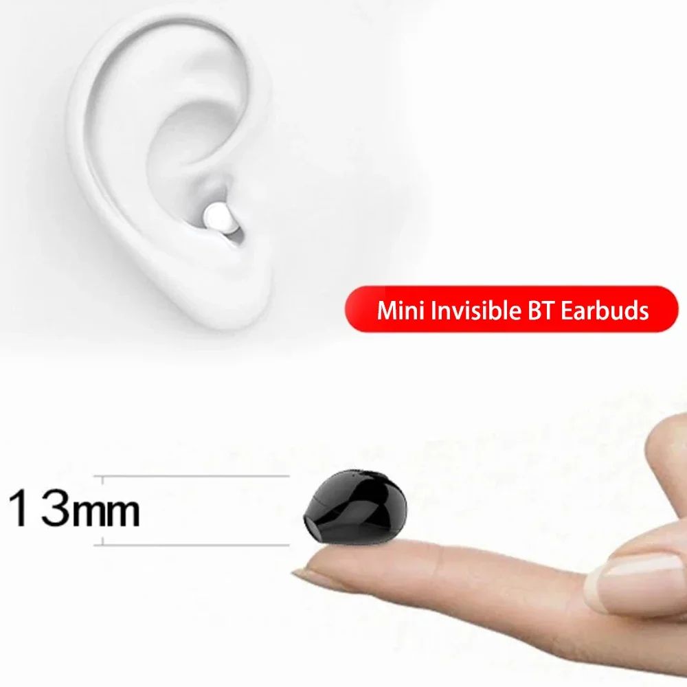 Invisible Mini Bluetooth 52 Earbuds With Mic Noise Reduction Wireless InEar Headphones For Sleep Sp 2
