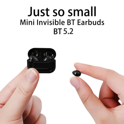Invisible Mini Bluetooth 52 Earbuds With Mic Noise Reduction Wireless InEar Headphones For Sleep Sp 1