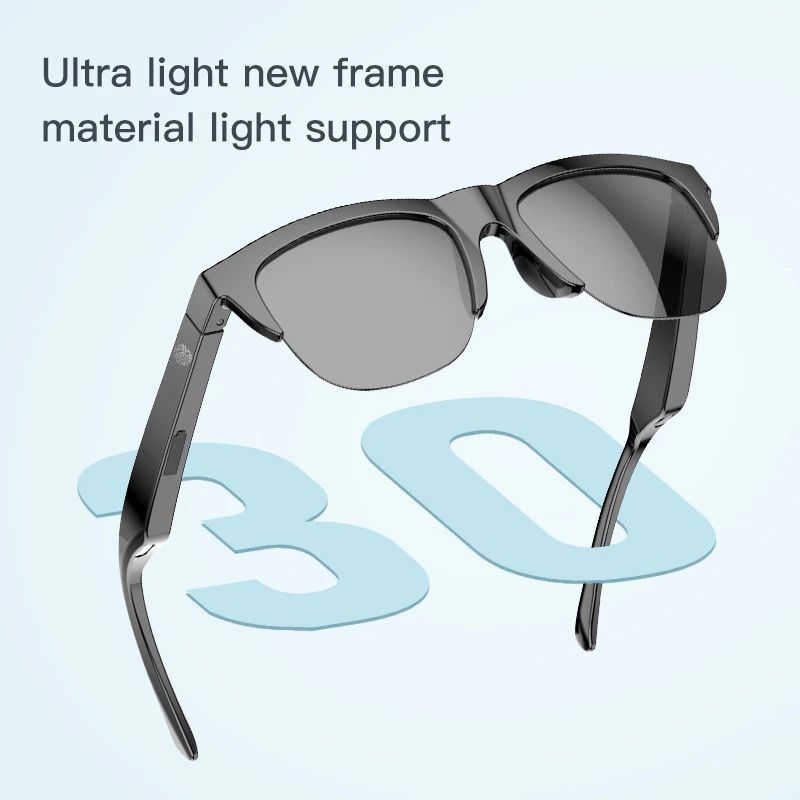 Bluetooth Smart Glasses With Active NoiseCancellation  UV Protection Waterproof Sports Headphones F 2