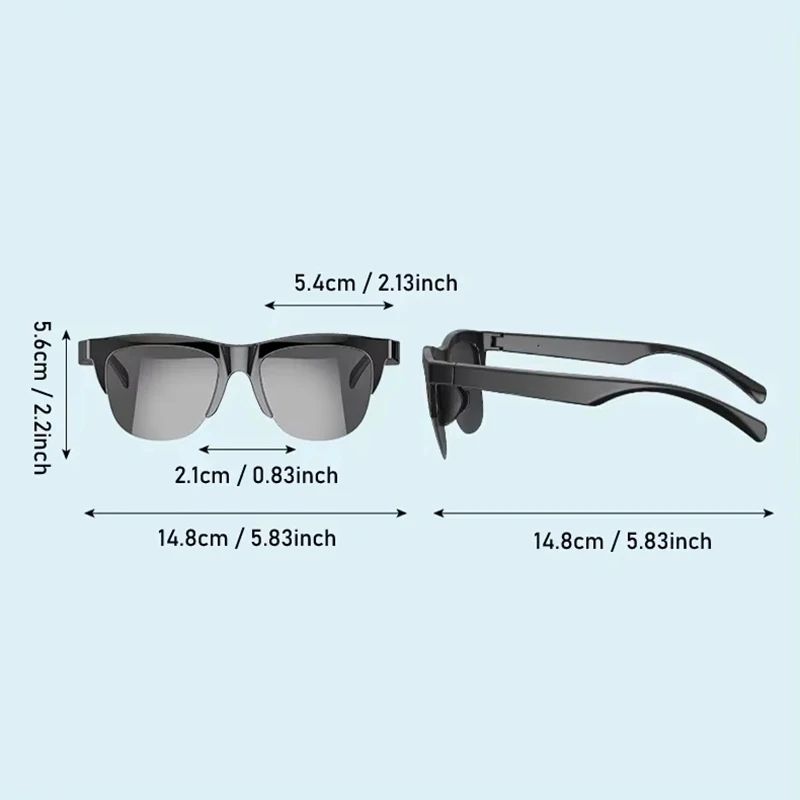 Bluetooth Smart Glasses With Active NoiseCancellation  UV Protection Waterproof Sports Headphones F 5