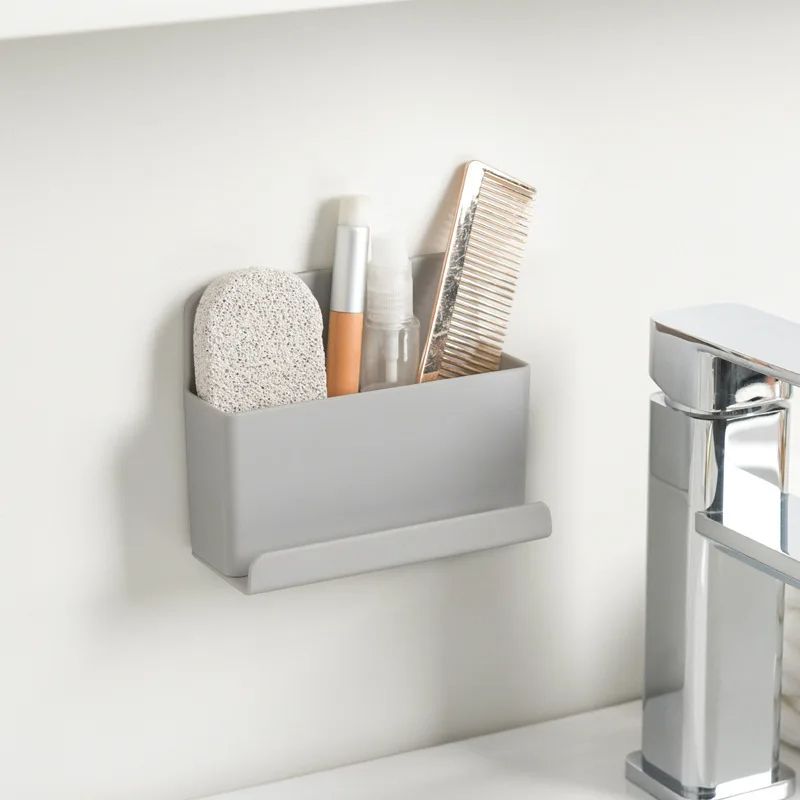 WallMounted Remote Control Storage Box Table Edge Cabinet Hanging Organizer HoleFree Under Desk Wir 1