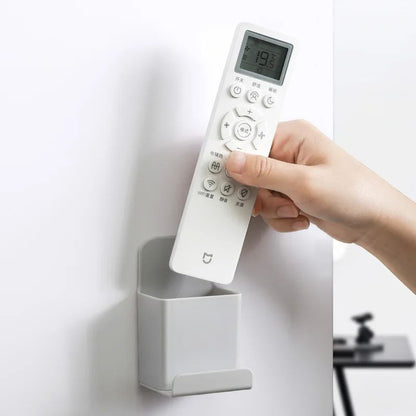 WallMounted Remote Control Storage Box Table Edge Cabinet Hanging Organizer HoleFree Under Desk Wir 4