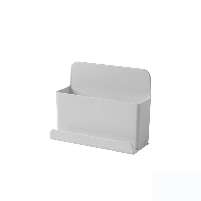 WallMounted Remote Control Storage Box Table Edge Cabinet Hanging Organizer HoleFree Under Desk Wir 6