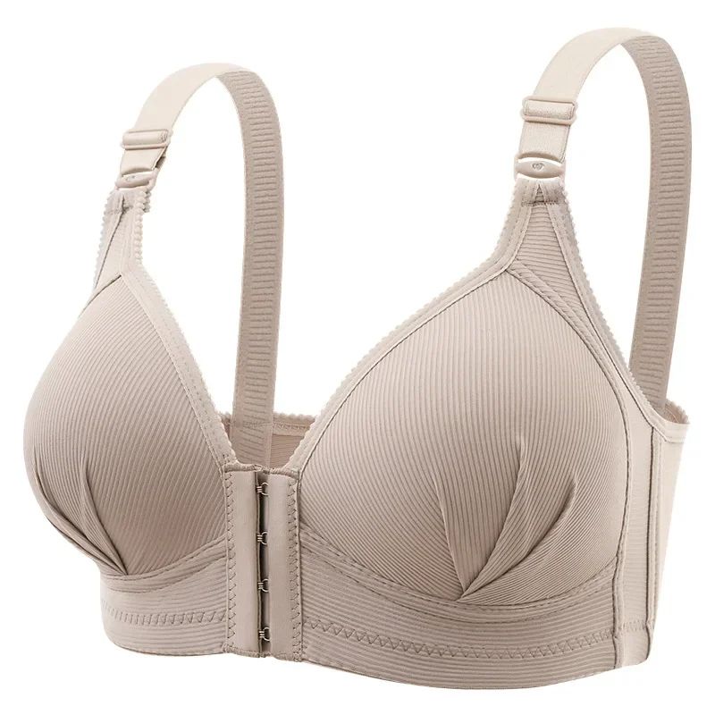 New Front Button Breastfeeding Bra without Steel Ring, Comfortable and Supportive for Pregnant Women