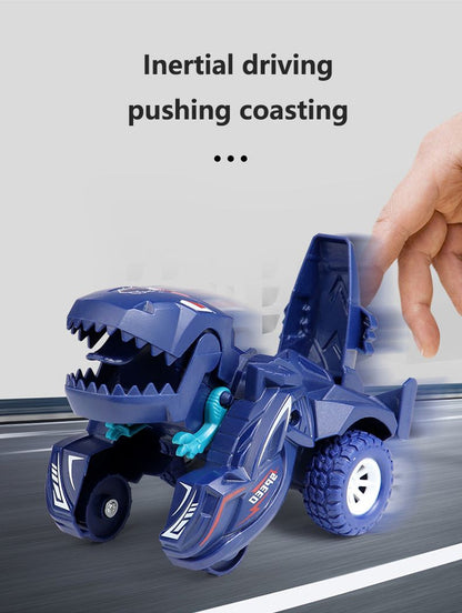 2 IN 1 Dinosaur Deformation Car Toy One Step Collision Transformation Model Toy for Boys  Mini Veh