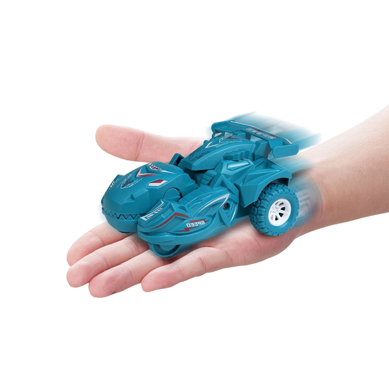 2 IN 1 Dinosaur Deformation Car Toy One Step Collision Transformation Model Toy for Boys  Mini Veh