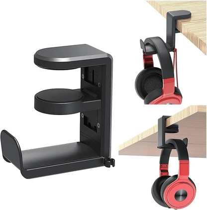 Rotatable Headphone Holder VIKEFON Desk Clip Hook No Drilling Storage Bracket Hanging Organizer For