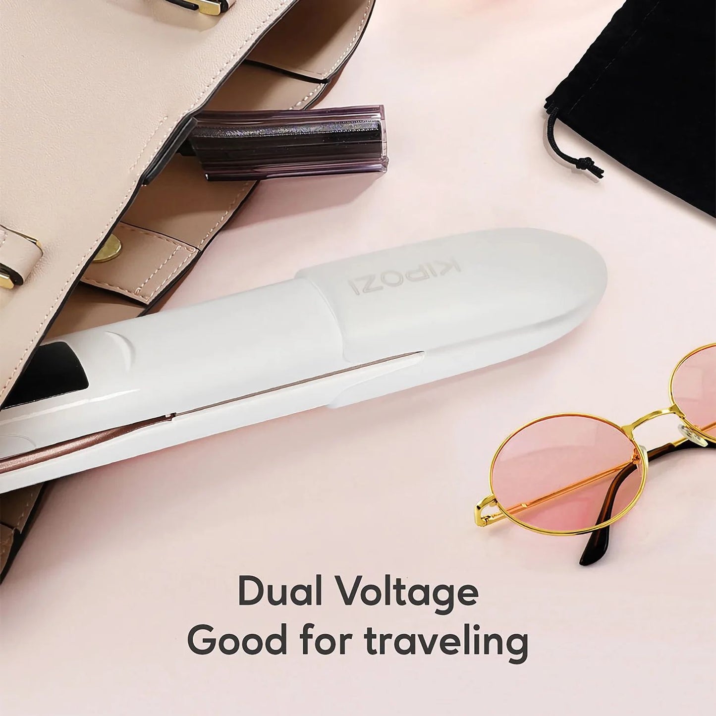 Professional Titanium Flat Iron Hair Straightener With Digital LCD Display Dual Voltage For Salon   4