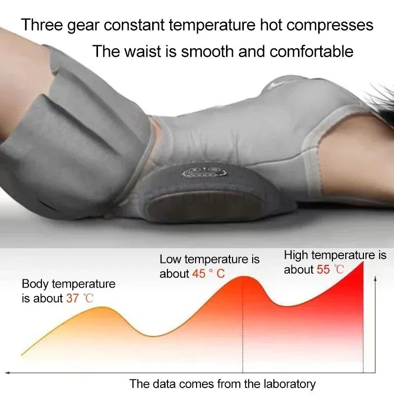 Back Protection Cushion Electric Massage Pillow Flat Waist Relief Support With Heating  Vibration T 4