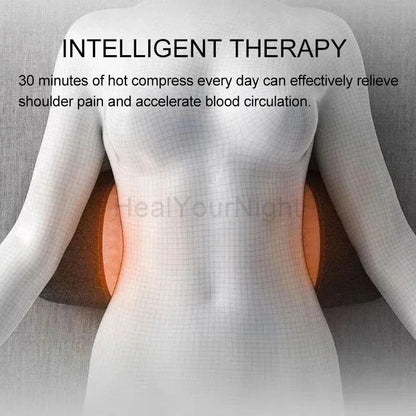 Back Protection Cushion Electric Massage Pillow Flat Waist Relief Support With Heating  Vibration T 5