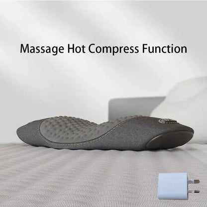 Back Protection Cushion Electric Massage Pillow Flat Waist Relief Support With Heating  Vibration T 6