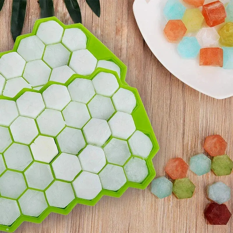 Honeycomb 37 Lattice Cube Tray Maker  No Lid DIY Ice Mold For Creative Drinks 4