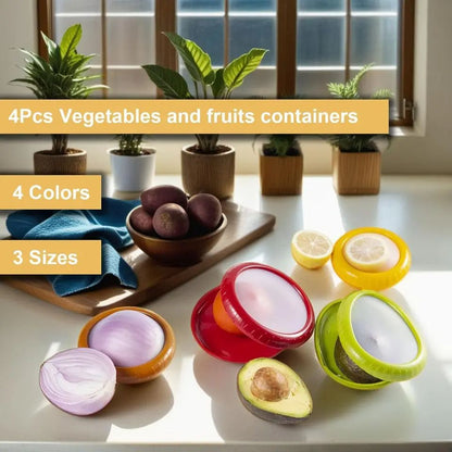 Silicone Fruit Storage Box Avocado Save  Onion Storage Holder For Tomato Garlic Reusable Airtight F 1