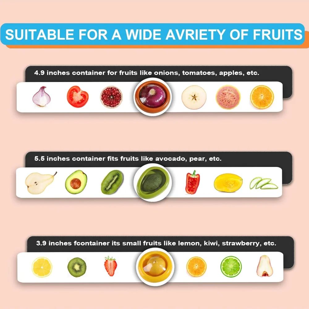 Silicone Fruit Storage Box Avocado Save  Onion Storage Holder For Tomato Garlic Reusable Airtight F 3