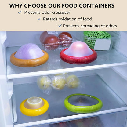 Silicone Fruit Storage Box Avocado Save  Onion Storage Holder For Tomato Garlic Reusable Airtight F 5