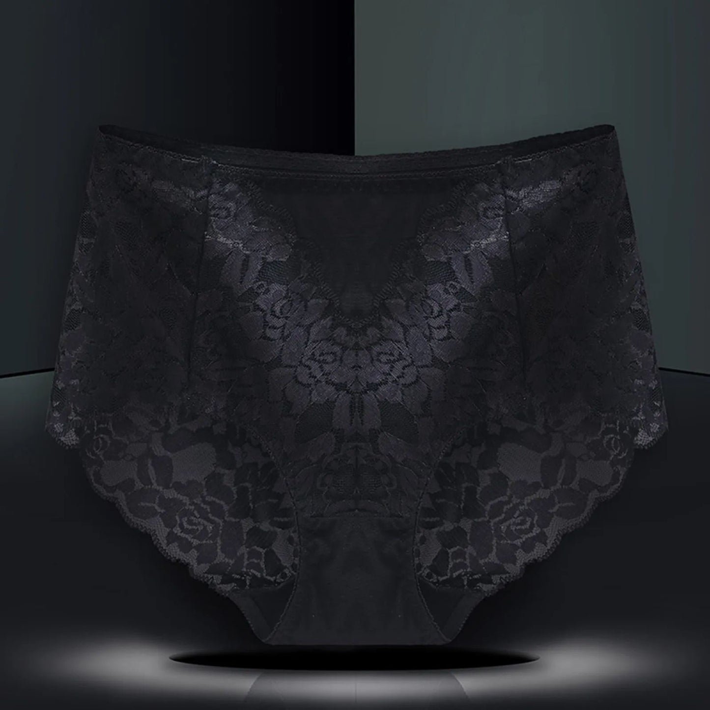 Womens Plus Size Seamless Lace Panties High Waist Comfortable  Sexy Briefs 2