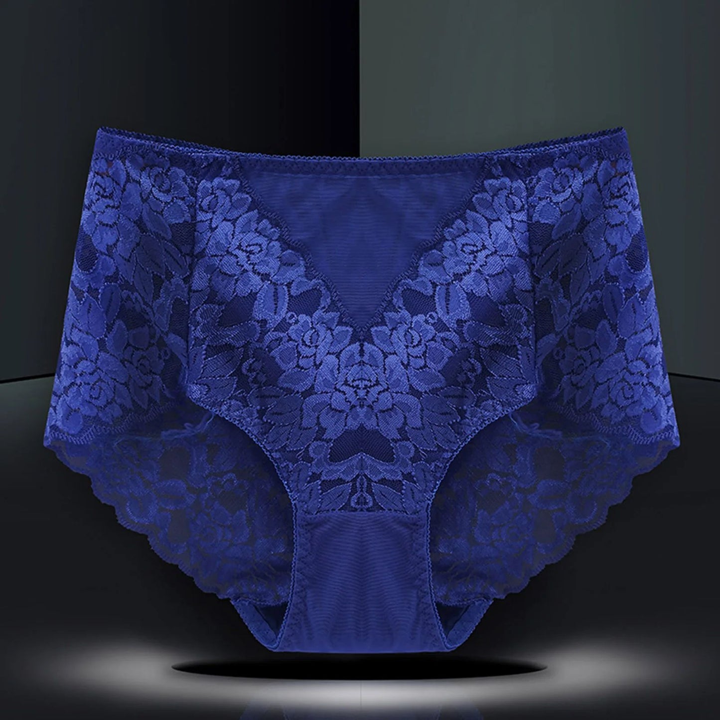 Womens Plus Size Seamless Lace Panties High Waist Comfortable  Sexy Briefs 3