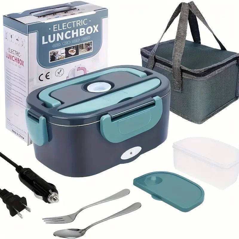 Portable Electric Lunch Box 15L 60W HOMEFISH Food Warmer With LeakProof 304 Stainless Steel Liner F 1