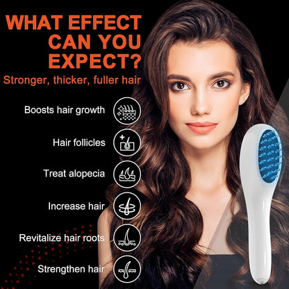 Electric Laser Hair Growth Comb Anti Hair Loss Therapy with Infrared  LED Red Light for Thicker Ha