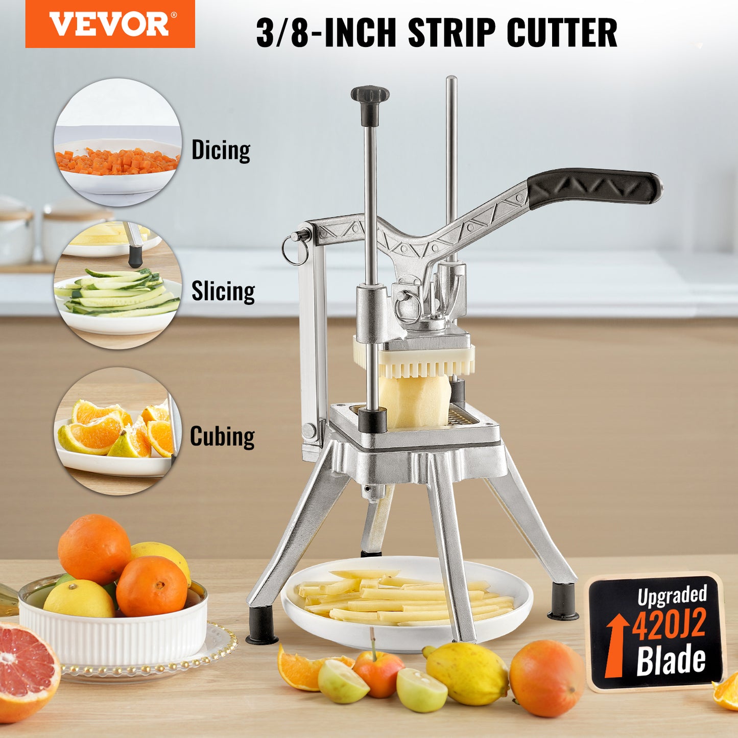 Professional Food Dicer Kattex HeavyDuty Stainless Steel Vegetable Chopper Onion Slicer  French Fry