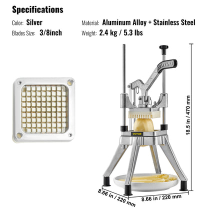 Professional Food Dicer Kattex HeavyDuty Stainless Steel Vegetable Chopper Onion Slicer  French Fry